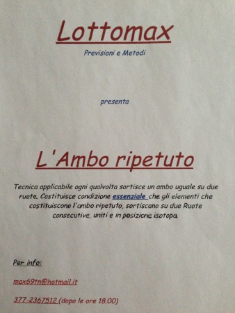 "L'AMBO RIPETUTO"