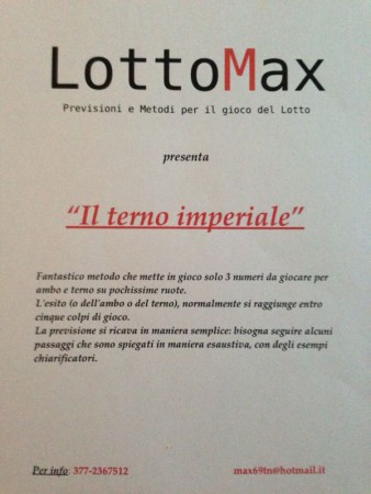 "IL TERNO IMPERIALE"